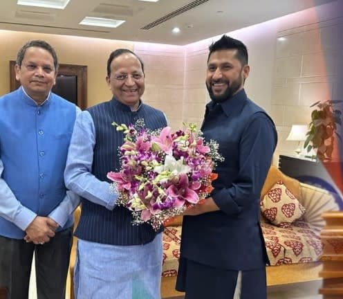 रवि लामिछाने र भारतीय प्रधानमन्त्री नरेन्द्र मोदीबीच भेटवार्ता हुँदै